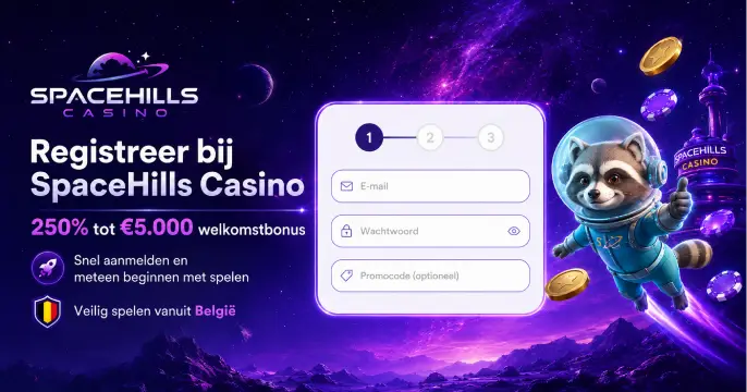 SpaceHills Casino Registratie banner